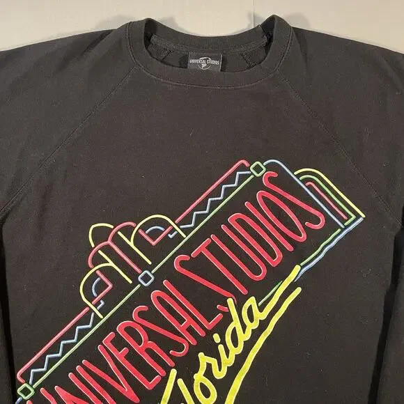 Universal Studios Florida Neon Crewneck Sweatshirt Unisex Size M - Picture 3 of 7